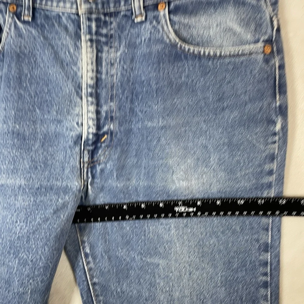 Vtg 70s Levis 517 Jeans Mens 36x32 (fit 36x28) Raw Hem Bootcut TALON Whiskers
